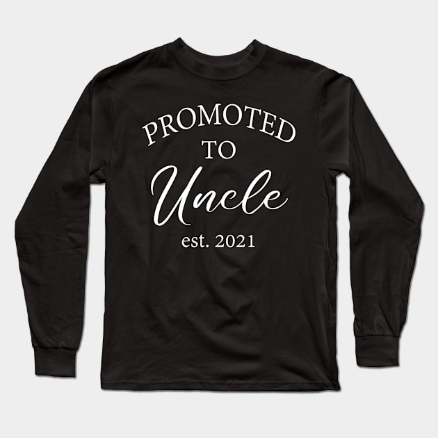 Promoted To Uncle Est. 2021 Long Sleeve T-Shirt by Lulaggio